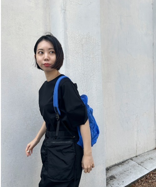 emmi（エミ）の「【emmi atelier】シルケットカットＴシャツ（Tシャツ/カットソー・レディース・ブラック/ブラウン/ライム/ホワイト・FREE）」の3枚目の写真