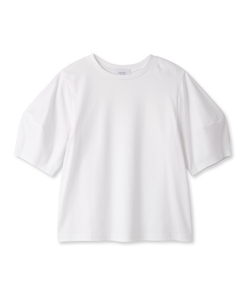 emmi（エミ）の「【emmi atelier】シルケットカットＴシャツ（Tシャツ/カットソー・レディース・ブラック/ブラウン/ライム/ホワイト・FREE）」の16枚目の写真