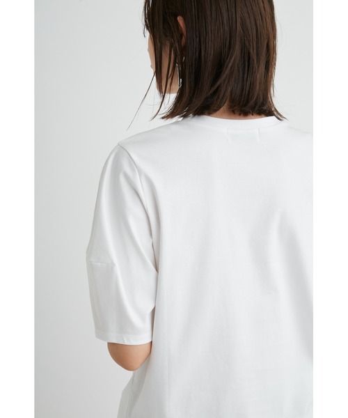 emmi（エミ）の「【emmi atelier】シルケットカットＴシャツ（Tシャツ/カットソー・レディース・ブラック/ブラウン/ライム/ホワイト・FREE）」の9枚目の写真