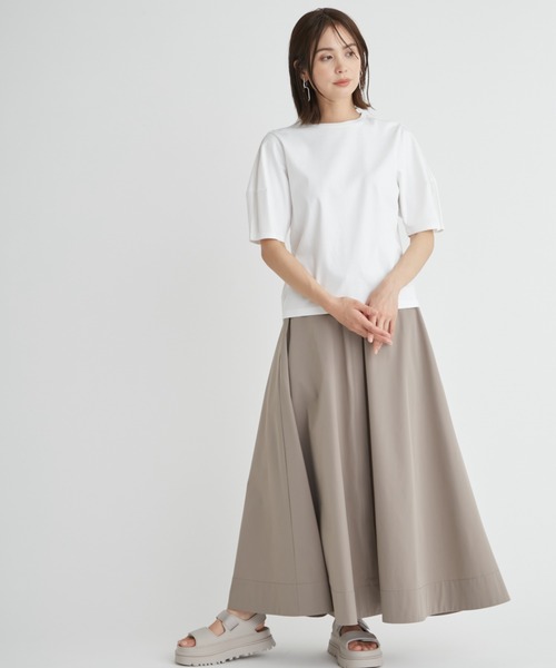 emmi（エミ）の「【emmi atelier】シルケットカットＴシャツ（Tシャツ/カットソー・レディース・ブラック/ブラウン/ライム/ホワイト・FREE）」の10枚目の写真