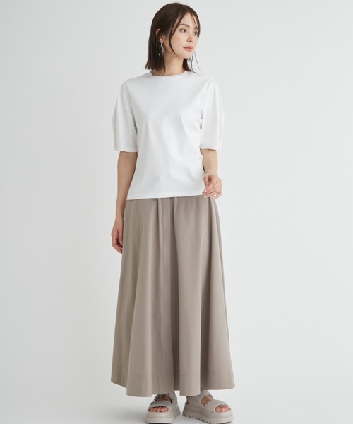 emmi（エミ）の「【emmi atelier】シルケットカットＴシャツ（Tシャツ/カットソー・レディース・ブラック/ブラウン/ライム/ホワイト・FREE）」の11枚目の写真