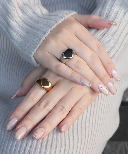 blackdia ocean(ブラックダイヤオーシャン)の「blackdia ocean ハートフラットヘッドリング(リング・レディース・シルバー/ゴールド・14号/11号/9号/16号/18号)」の3枚目の写真
