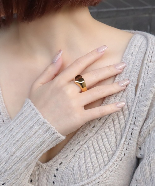blackdia ocean(ブラックダイヤオーシャン)の「blackdia ocean ハートフラットヘッドリング(リング・レディース・シルバー/ゴールド・14号/11号/9号/16号/18号)」の7枚目の写真