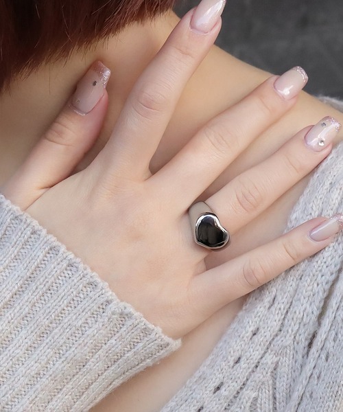 blackdia ocean(ブラックダイヤオーシャン)の「blackdia ocean ハートフラットヘッドリング(リング・レディース・シルバー/ゴールド・14号/11号/9号/16号/18号)」の8枚目の写真