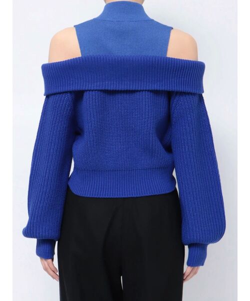 MURUA（ムルーア）の「ショルダーオープンハーフZIPニット（ニット/セーター・レディース・ブラック/ブルー/アイボリー・FREE）」の20枚目の写真