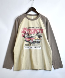 Starting Over（スターティングオーバー）の「ラグラン ロゴ プリント ロングスリーブTシャツ/リンガー ロンT（Tシャツ/カットソー）」