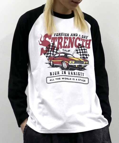 Starting Over（スターティングオーバー）の「ラグラン ロゴ プリント ロングスリーブTシャツ/リンガー ロンT（Tシャツ/カットソー・メンズ・ベージュ系その他/ホワイト系その他2/ホワイト/グレー系その他/グレー系その他2/ホワイト系その他/ベージュ/ベージュ系その他2/アッシュグレー・XL/L/M）」の16枚目の写真