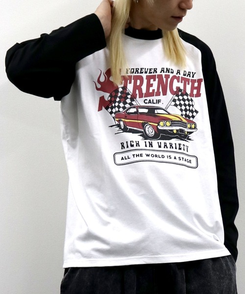 Starting Over（スターティングオーバー）の「ラグラン ロゴ プリント ロングスリーブTシャツ/リンガー ロンT（Tシャツ/カットソー・メンズ・ベージュ系その他/ホワイト系その他2/ホワイト/グレー系その他/グレー系その他2/ホワイト系その他/ベージュ/ベージュ系その他2/アッシュグレー・XL/L/M）」の18枚目の写真