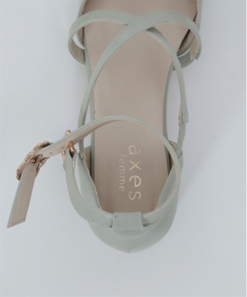 axes femme(アクシーズファム)の「クロスストラップパンプス(パンプス・レディース・グリーン/ブラック/グレイッシュベージュ・MEDIUM/LARGE)」の10枚目の写真