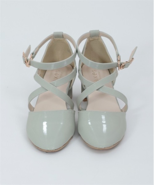 axes femme(アクシーズファム)の「クロスストラップパンプス(パンプス・レディース・グリーン/ブラック/グレイッシュベージュ・MEDIUM/LARGE)」の11枚目の写真