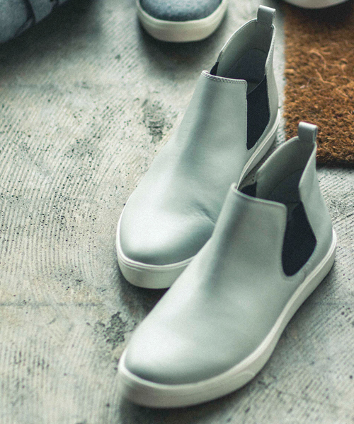 collex（コレックス）の「サイドゴアハイカットスニーカー（スニーカー・レディース・グレー/ネイビー・36/37/38）」の2枚目の写真