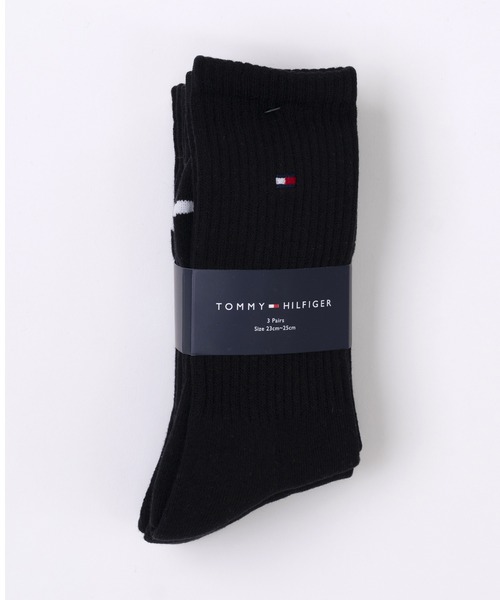 TOMMY HILFIGER(トミーヒルフィガー)の「TOMMY HILFIGER/トミーヒルフィガー ブランド ロゴ 抗菌防臭 足底パイル 靴下 クルーソックス 3足セット 23cm 24cm 25cm(ソックス/靴下・レディース・ブラック/その他2/その他1・23~25cm)」の9枚目の写真