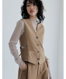[2024SS COLLECTION]ライトツイルサイドカッティングＶネックベスト