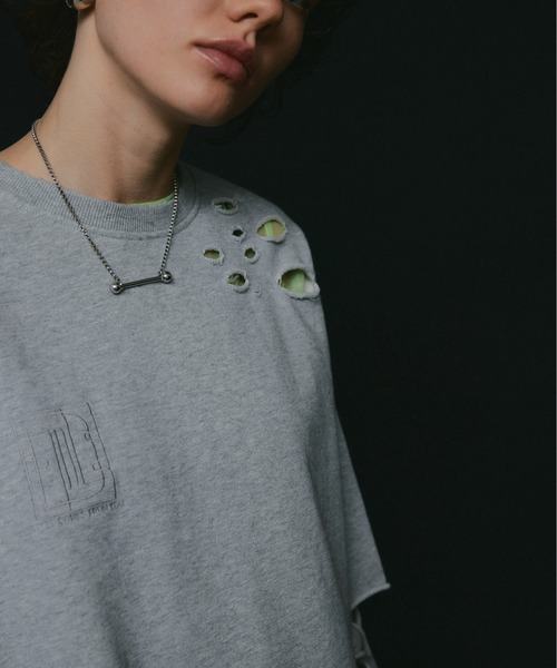 led.tokyo(レッドトウキョウ)の「【led.tokyo】DAMAGE SWEAT(スウェット・レディース・グレー/ピンク/レッド・FREE)」の12枚目の写真