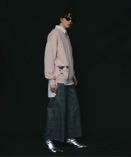 led.tokyo(レッドトウキョウ)の「【led.tokyo】DAMAGE SWEAT(スウェット・レディース・グレー/ピンク/レッド・FREE)」の16枚目の写真