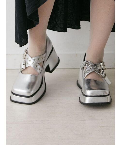 jouetie（ジュエティ）の「プラットフォームバレエシューズ（バレエシューズ・レディース・ブラック/シルバー・MEDIUM/LARGE）」の14枚目の写真