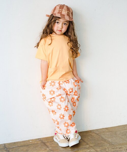 p.premier（ピードットプルミエ）の「イロチ買いしたいシンプルラグラン半袖Tシャツ（Tシャツ/カットソー・キッズ・クリーム/グレー/オフホワイト/ブラック/サックスブルー/グリーン/オレンジ・80/90/100/110/120/130/140）」の11枚目の写真