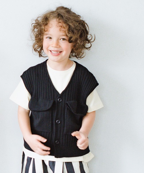 p.premier（ピードットプルミエ）の「イロチ買いしたいシンプルラグラン半袖Tシャツ（Tシャツ/カットソー・キッズ・クリーム/グレー/オフホワイト/ブラック/サックスブルー/グリーン/オレンジ・80/90/100/110/120/130/140）」の2枚目の写真