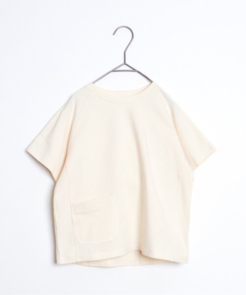 p.premier（ピードットプルミエ）の「イロチ買いしたいシンプルラグラン半袖Tシャツ（Tシャツ/カットソー・キッズ・クリーム/グレー/オフホワイト/ブラック/サックスブルー/グリーン/オレンジ・80/90/100/110/120/130/140）」の10枚目の写真