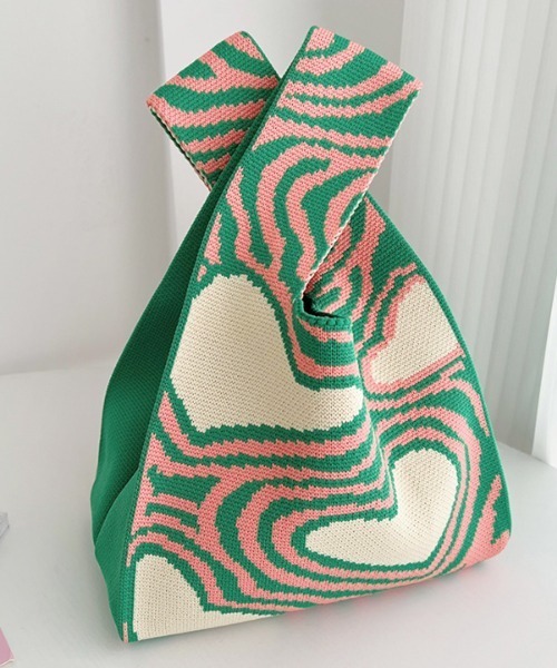 Miniministore（ミニミニストア）の「マルシェバッグ ニットバッグ ミニトート（トートバッグ・レディース・ブラック×レッド/アイボリー/ゼブラ/ブラック系2/ブルー/グリーン×ピンク/ネイビー/ピンク系1/ピンク系2/レオパード/ブラウン/ブラック系1/ベージュ系1/ベージュ系2/ホワイト系3/ホワイト系5/ブラウン系1/ライトブルー/ホワイト系1/ホワイト系2/ブラック系/ピンク系3/イエロー系1/ブラック×ホワイト/グリーン系2/ネイビー系1/パープル系1/ベージュ系3/ブラック系4/ブラック系5/ブルー系/ホワイト系7/ブラック系3/ホワイト系6・FREE）」の22枚目の写真