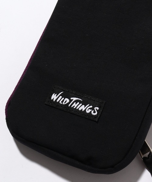 WILD THINGS(ワイルドシングス)の「【WILD THINGS/ワイルドシングス】DELFY fabric ワンポイントロゴ ネックミニポーチ(ポーチ・メンズ・ブラック/パープル/レッド/ターコイズブルー・FREE)」の15枚目の写真