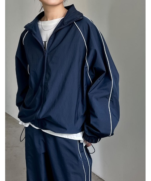 【セール】ナイロンコードデザインフルジップパーカー（ナイロンジャケット）｜Re:EDIT（リエディ）