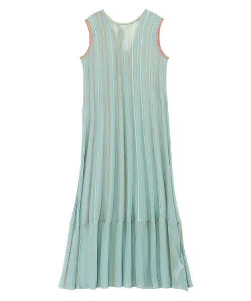 LAGUNAMOON（ラグナムーン）の「ラメレインボーニットワンピース（ワンピース・レディース・グリーン/アイボリー/オレンジ・MEDIUM/SMALL）」の6枚目の写真