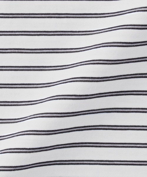 無印良品(ムジルシリョウヒン)の「紳士 天竺編みクルーネック半袖Tシャツ(ボーダー)(Tシャツ/カットソー・メンズ・ブラック系/オレンジ系4/グリーン系4/ホワイト系8/グレー系その他/ブルー系8/ダークグリーン系1/レッド系8・XS/S/M/L/XL)」の14枚目の写真
