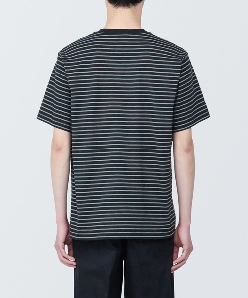 無印良品(ムジルシリョウヒン)の「紳士 天竺編みクルーネック半袖Tシャツ(ボーダー)(Tシャツ/カットソー・メンズ・ブラック系/オレンジ系4/グリーン系4/ホワイト系8/グレー系その他/ブルー系8/ダークグリーン系1/レッド系8・XS/S/M/L/XL)」の17枚目の写真