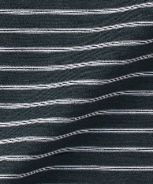 無印良品(ムジルシリョウヒン)の「紳士 天竺編みクルーネック半袖Tシャツ(ボーダー)(Tシャツ/カットソー・メンズ・ブラック系/オレンジ系4/グリーン系4/ホワイト系8/グレー系その他/ブルー系8/ダークグリーン系1/レッド系8・XS/S/M/L/XL)」の20枚目の写真