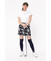 【Jack Bunny!!】ロゴジャガード 半袖モックネックカットソー