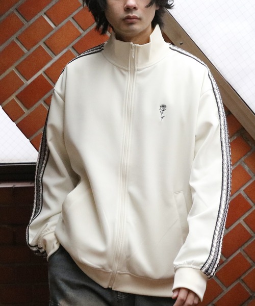 ８(eight)（エイト）の「トラックジャケット（ジャージ・メンズ・ベージュ系その他2/ブラック/ベージュ系その他/ワイン・MEDIUM/LARGE）」の3枚目の写真