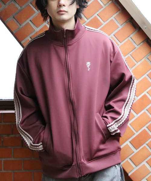 ８(eight)（エイト）の「トラックジャケット（ジャージ・メンズ・ベージュ系その他2/ブラック/ベージュ系その他/ワイン・MEDIUM/LARGE）」の4枚目の写真