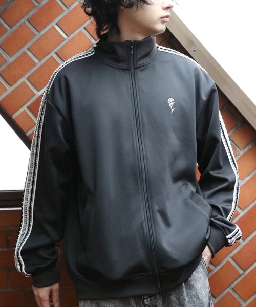 ８(eight)（エイト）の「トラックジャケット（ジャージ・メンズ・ベージュ系その他2/ブラック/ベージュ系その他/ワイン・MEDIUM/LARGE）」の2枚目の写真