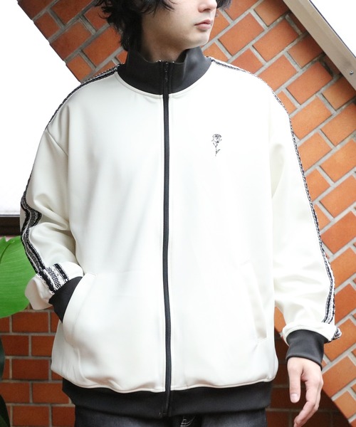 ８(eight)（エイト）の「トラックジャケット（ジャージ・メンズ・ベージュ系その他2/ブラック/ベージュ系その他/ワイン・MEDIUM/LARGE）」の18枚目の写真