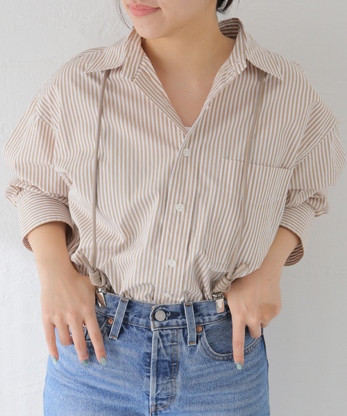 Spick & Span(スピックアンドスパン)の「【LEFIJE/レフィエ】 ホソレザーサスペンダー(サスペンダー・レディース・ライトグレー/ブラック・FREE)」の9枚目の写真