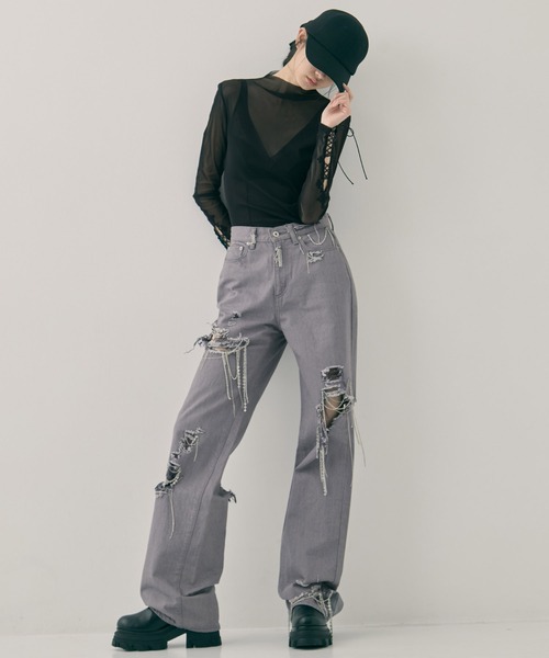 tanakadaisuke(タナカダイスケ)の「【tanakadaisuke/タナカダイスケ】《STUDIOUS別注》China ribbon cap/チャイナリボンキャップ(キャップ・レディース・ブラック・FREE)」の4枚目の写真