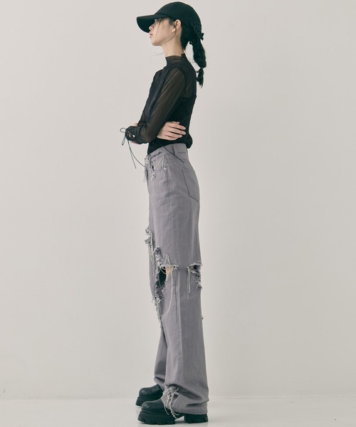 tanakadaisuke(タナカダイスケ)の「【tanakadaisuke/タナカダイスケ】《STUDIOUS別注》China ribbon cap/チャイナリボンキャップ(キャップ・レディース・ブラック・FREE)」の5枚目の写真