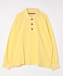 【my beautiful landlet】SEED STITCH LONG SLEEVE BIG POLO
