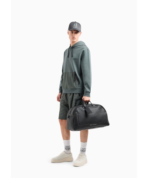 ARMANI EXCHANGE(アルマーニエクスチェンジ)の「【A|X アルマーニ エクスチェンジ】ジップデザイン フーデッドスウェットプルオーバー(スウェット・メンズ・ブラック/グリーン・X-LARGE/X-SMALL/XX-LARGE/LARGE/MEDIUM/SMALL)」の4枚目の写真