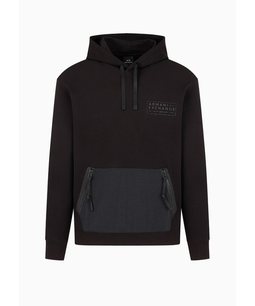 ARMANI EXCHANGE(アルマーニエクスチェンジ)の「【A|X アルマーニ エクスチェンジ】ジップデザイン フーデッドスウェットプルオーバー(スウェット・メンズ・ブラック/グリーン・X-LARGE/X-SMALL/XX-LARGE/LARGE/MEDIUM/SMALL)」の9枚目の写真