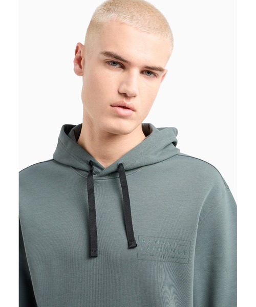 ARMANI EXCHANGE(アルマーニエクスチェンジ)の「【A|X アルマーニ エクスチェンジ】ジップデザイン フーデッドスウェットプルオーバー(スウェット・メンズ・ブラック/グリーン・X-LARGE/X-SMALL/XX-LARGE/LARGE/MEDIUM/SMALL)」の10枚目の写真