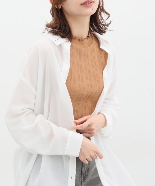 Honeys(ハニーズ)の「メローハイネックタンクトップ(タンクトップ・レディース・ベージュ/オフホワイト/モカ/ミント/ブラック/キャメル/ボルドー/ライトブラウン・L/LL/M/S)」の7枚目の写真