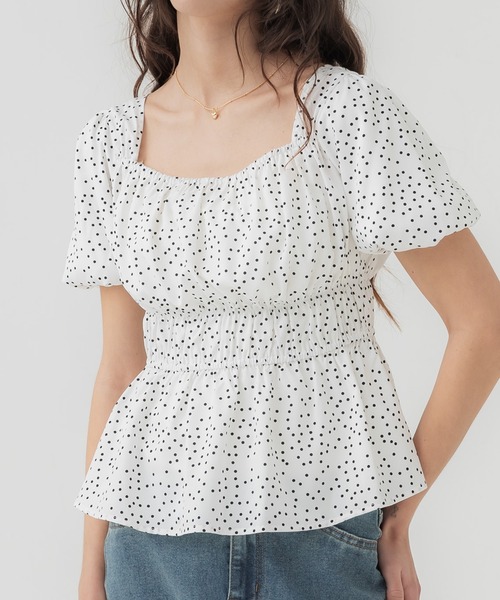 FETICO(フェティコ)のPUFF SLEEVE KNIT TOP(トップス)の通販｜の