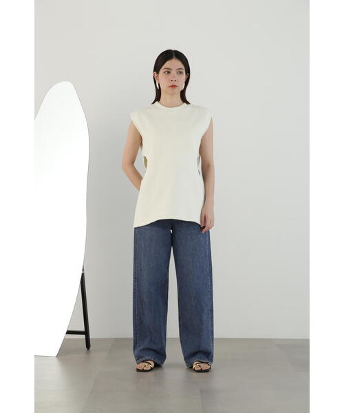JILL STUART（ジルスチュアート）の「◆サイドオープンニットトップス（ニット/セーター・レディース・ホワイト/ブラック・FREE）」の7枚目の写真