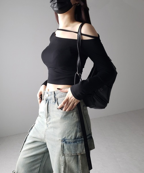 me+em select(ミームセレクト)の「※※【 4size / 2color 】4ポケットストラップヴィンテージルーズカーゴデニム / 4 pocket strap vintage loose cargo denim(デニムパンツ・レディース・ダークブルー/ライトブルー・MEDIUM/SMALL/X-LARGE/LARGE)」の18枚目の写真