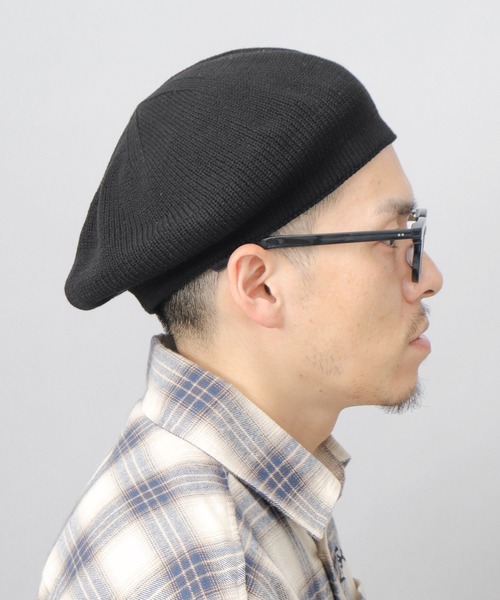 セール】コットンニット ベレー帽（ハンチング/ベレー帽