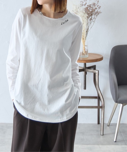 each(イーチ)の「ハート柄アソートロングTシャツ(Tシャツ/カットソー・レディース・ブラック/ホワイト×レッド/ブラック×レッド/シルバー/ブラック系その他/ホワイト/ホワイト系その他・FREE)」の2枚目の写真