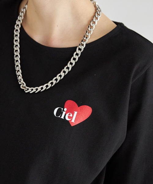each(イーチ)の「ハート柄アソートロングTシャツ(Tシャツ/カットソー・レディース・ブラック/ホワイト×レッド/ブラック×レッド/シルバー/ブラック系その他/ホワイト/ホワイト系その他・FREE)」の12枚目の写真