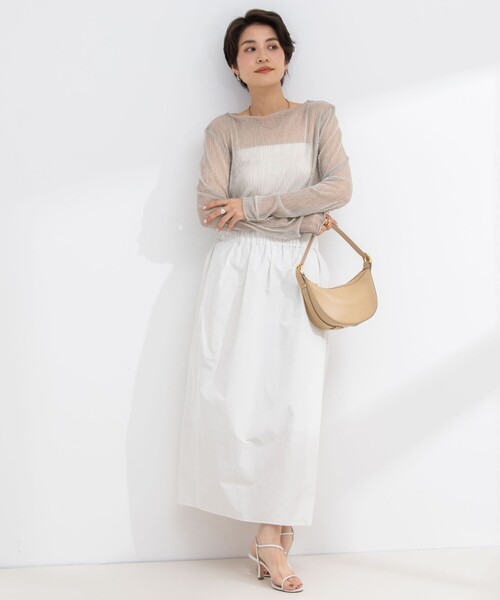 NOLLEY’S（ノーリーズ）の「シアラメプリーツプルオーバーカットソー（Tシャツ/カットソー・レディース・ブラック/ゴールド・38）」の3枚目の写真